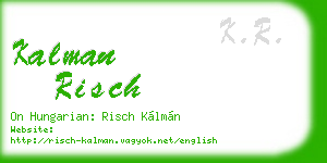 kalman risch business card